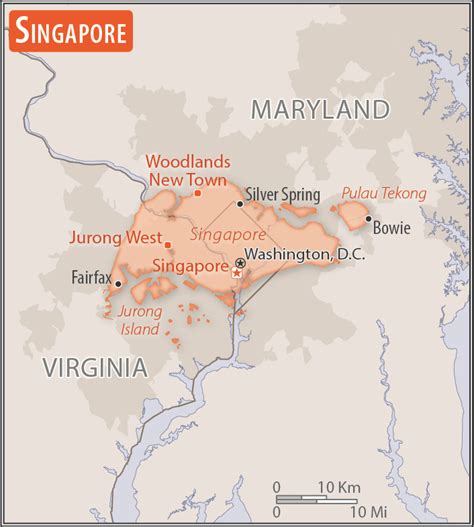how big is singapore compared to usa.